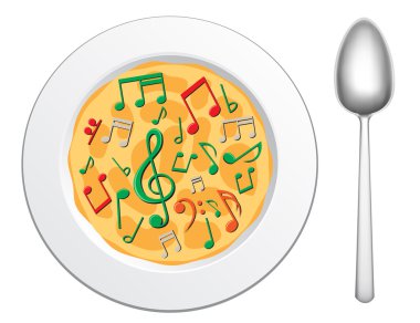 Our food are music2 clipart