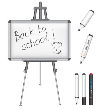 Marker board back to school clipart