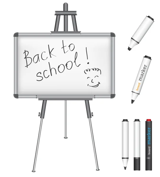Marker board back to school — Stock Vector