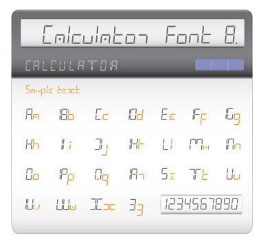 Calculator font clipart