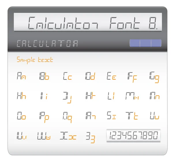 Калькулятор шрифту — стоковий вектор
