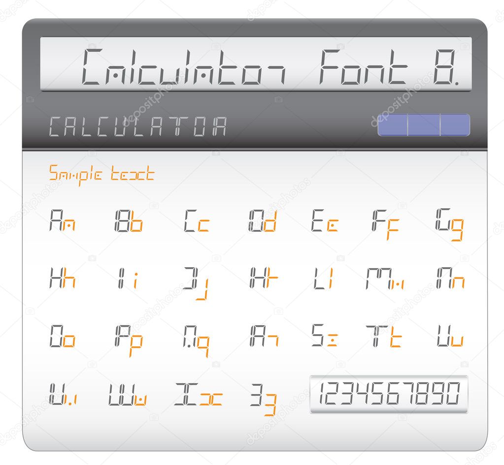 Calculator font