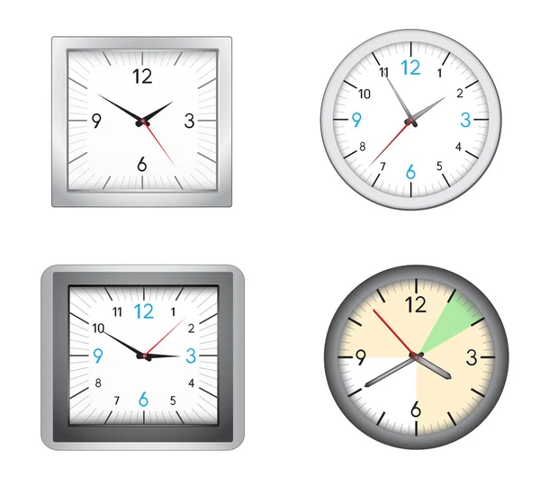 Office clocks — Stock Vector
