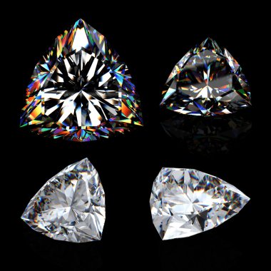 3d brilliant cut diamond clipart