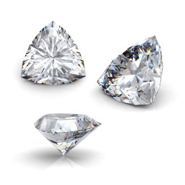 3d brilliant cut diamond clipart