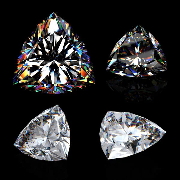 3d блискучий вирізаний алмаз — стокове фото