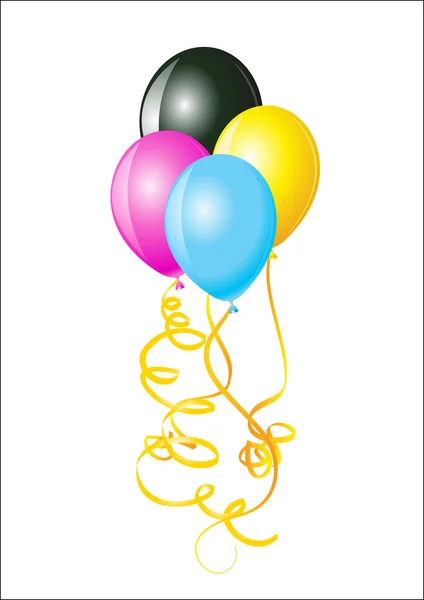 Balloons of CMYK colors — Stock Photo, Image