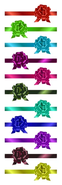 Conjunto de fitas coloridas com arco — Fotografia de Stock