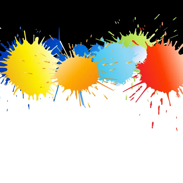 Colorful paint splashes — Stock Photo, Image