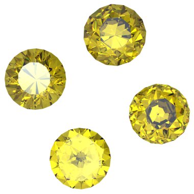 Round yellow sapphire clipart