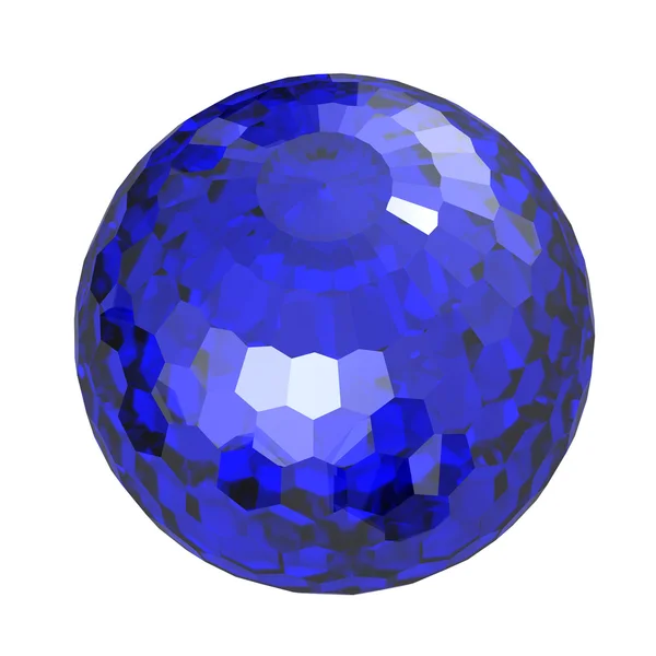 Round blue sapphire — Stock Photo, Image