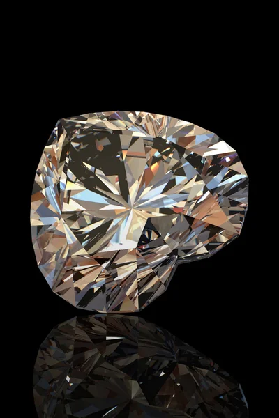 Briljante vorm van hart. Cognac diamant — Stockfoto