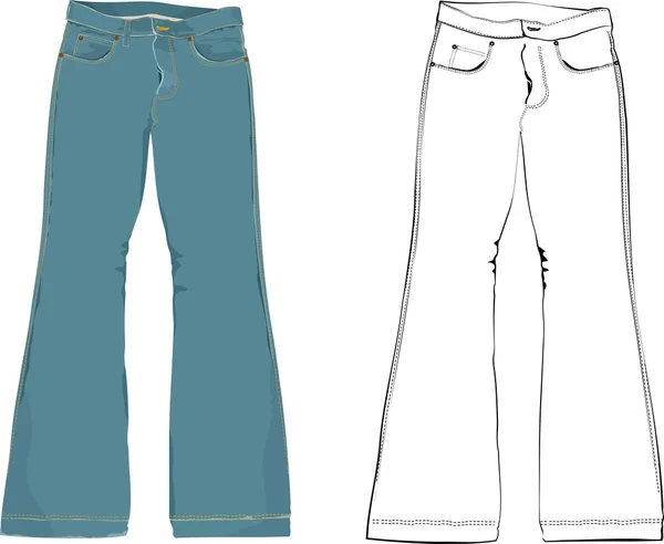 Голубые джинсы — стоковый вектор