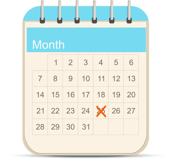 Kalender-ikonen — Stock vektor