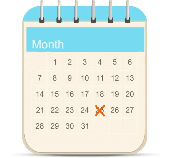 Значок календаря — стоковый вектор