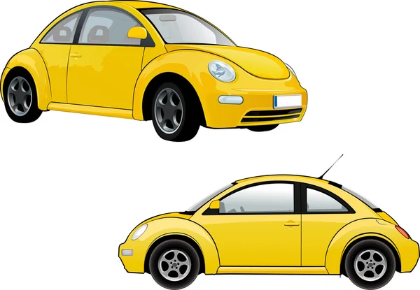 Желтый автомобиль — стоковый вектор