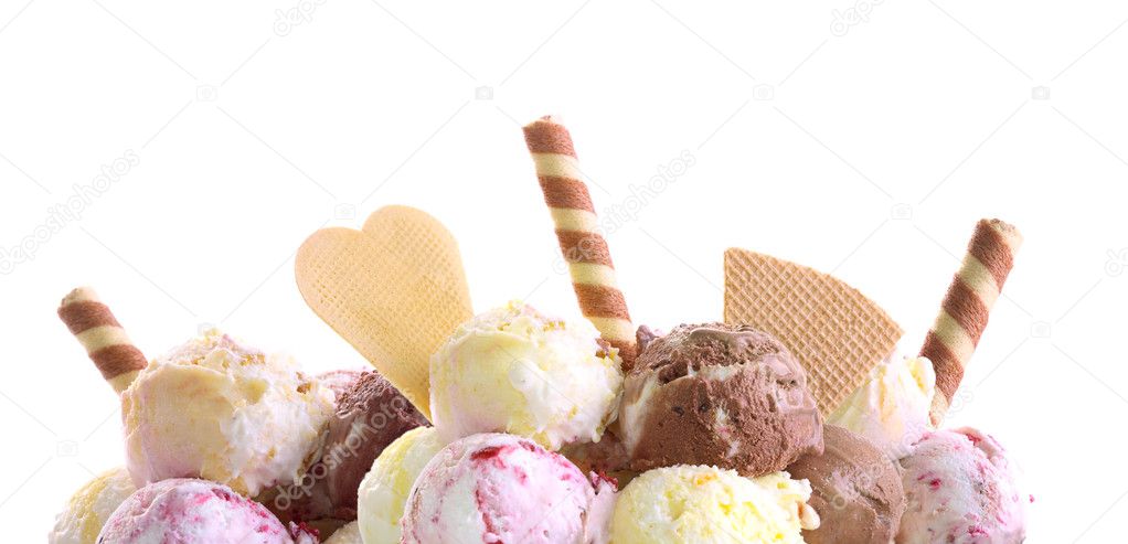 Ice cream with decoration