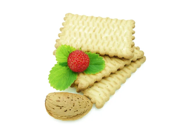Επιδόρπιο. μπισκότα με αμύγδαλα — Φωτογραφία Αρχείου