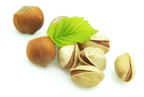 Четыре спелых ореха дерева — стоковое фото