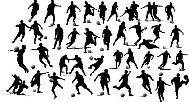 Soccer players clipart