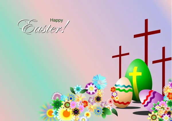 Jour de Pâques symboles fond — Image vectorielle