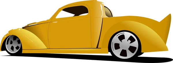 Żółty samochód pick-up na drodze — Wektor stockowy