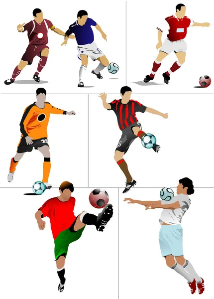 Soccer players — Stock Vector