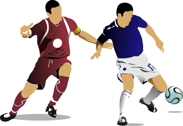 Jugadores de fútbol — Vector de stock