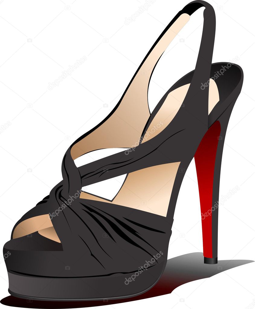 Fashion woman shoes. Vector illustration