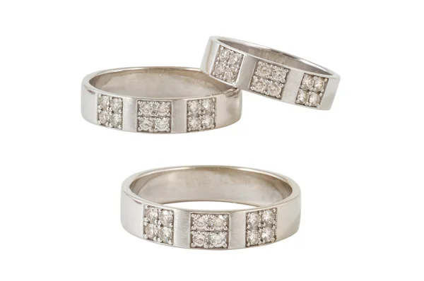 Female and man's wedding ring — Stock Photo, Image