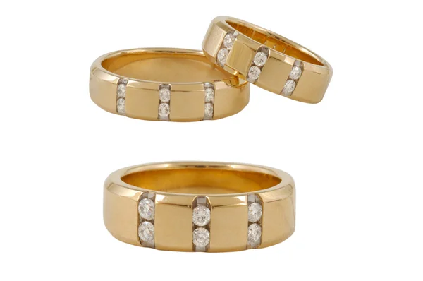 Female and man's wedding ring — Stock Photo, Image