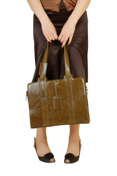 The woman with a bag — Stock Photo, Image