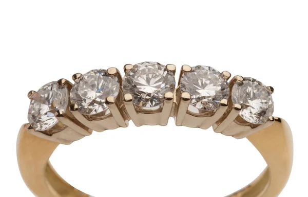 Zlatý snubní prsten — Stock fotografie