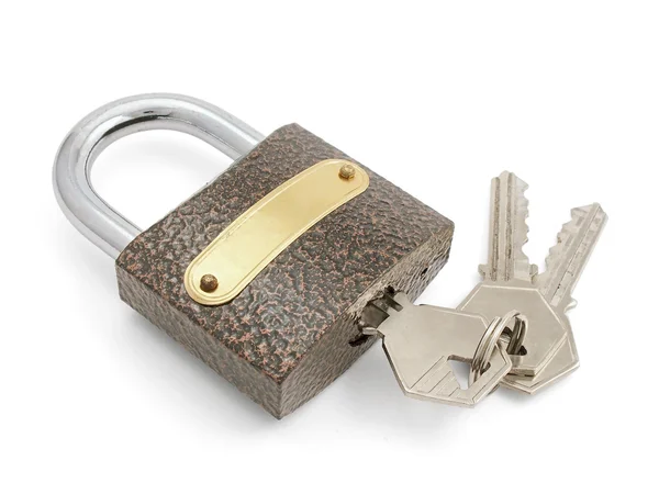 A fechadura com chaves — Fotografia de Stock
