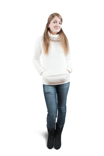 Adolescente chica en suéter — Foto de Stock