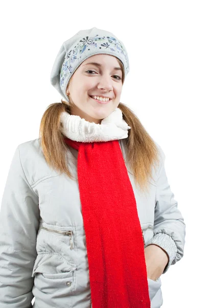Κορίτσι με χειμερινά ρούχα — Φωτογραφία Αρχείου