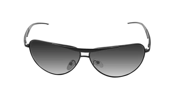 Черные солнечные очки, изолированные на белом — стоковое фото