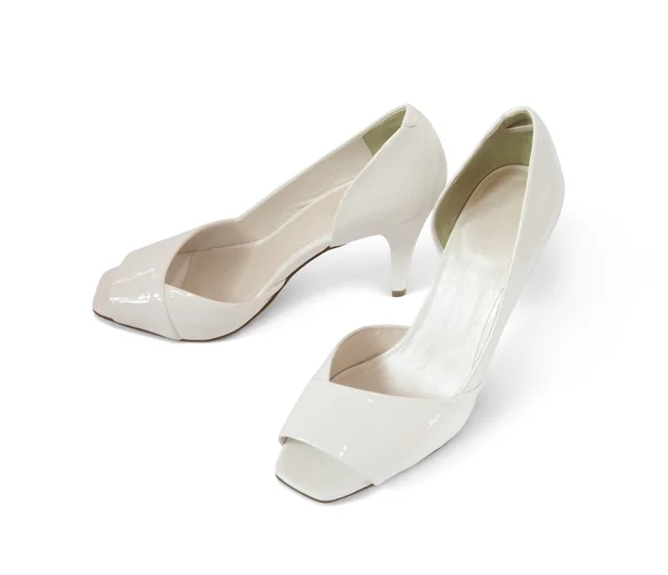 Zapatos blancos, aislados con camino de recorte —  Fotos de Stock