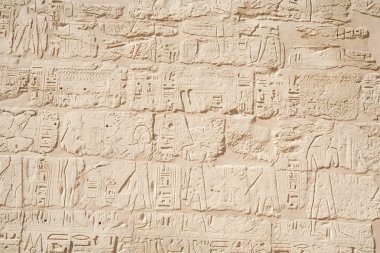 Hieroglyphic relief in Karnak clipart