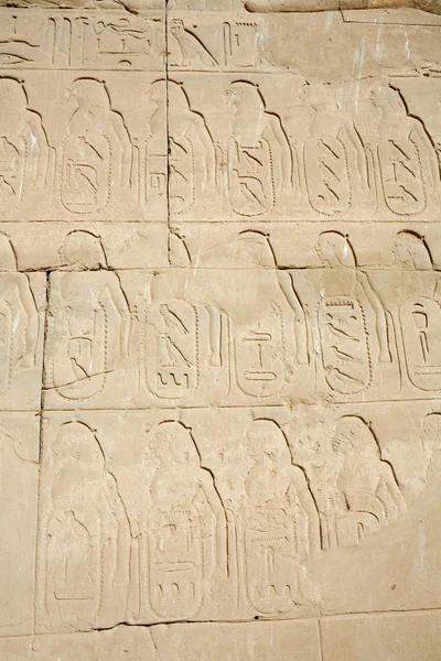 Hieroglificzne w świątyni w Karnaku — Zdjęcie stockowe