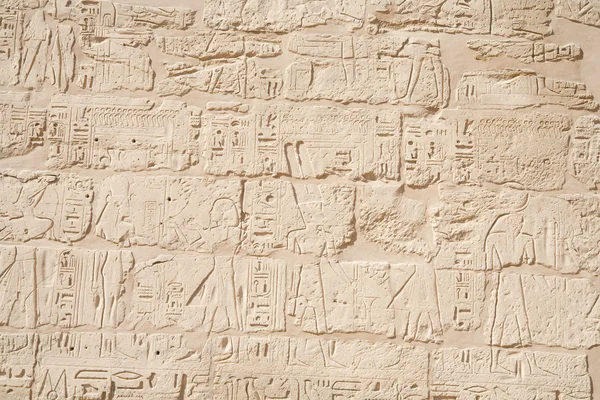 Hieroglyphic relief in Karnak — Stock Photo, Image