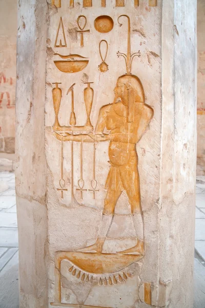 Decor in de tempel van Hatsjepsoet — Stockfoto
