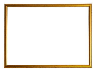 Thin gold picture frame clipart