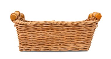 Empty wicker basket clipart