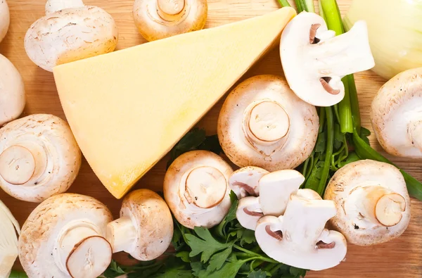 Stock image Champignon mushroom with cheese