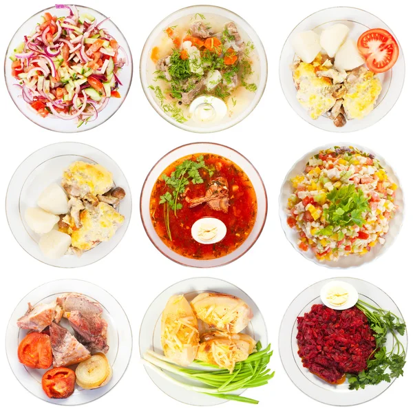 Conjunto de diferentes sabrosas comidas —  Fotos de Stock