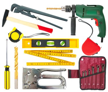 Set of work tools clipart