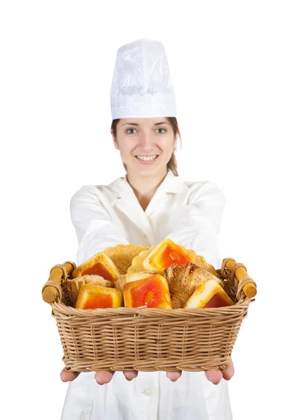 Cook with pastry — Stock Photo, Image