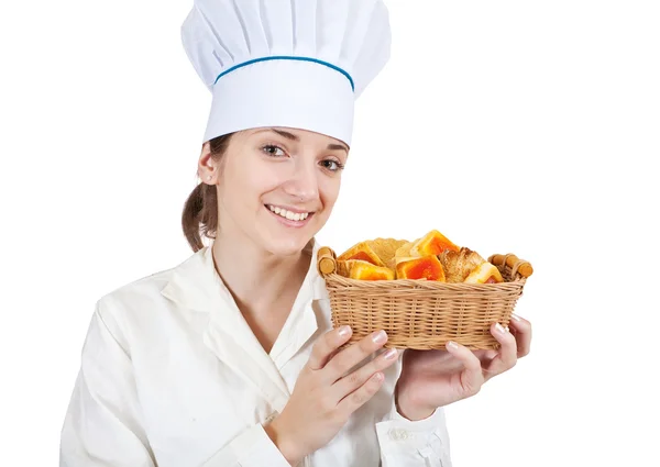 Cook with pastry — Stock Photo, Image