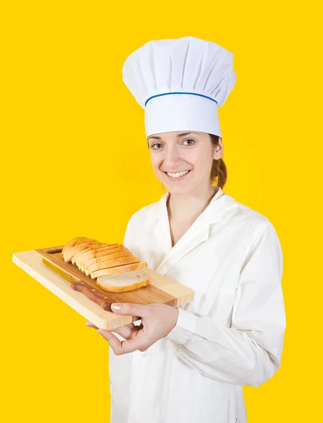 Cocinar con rebanada de pan — Foto de Stock